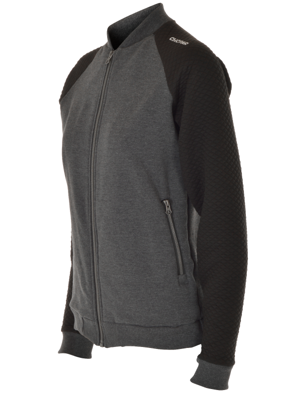 Corvus Full Zip Sweatshirt | Men Mørkgrå melange