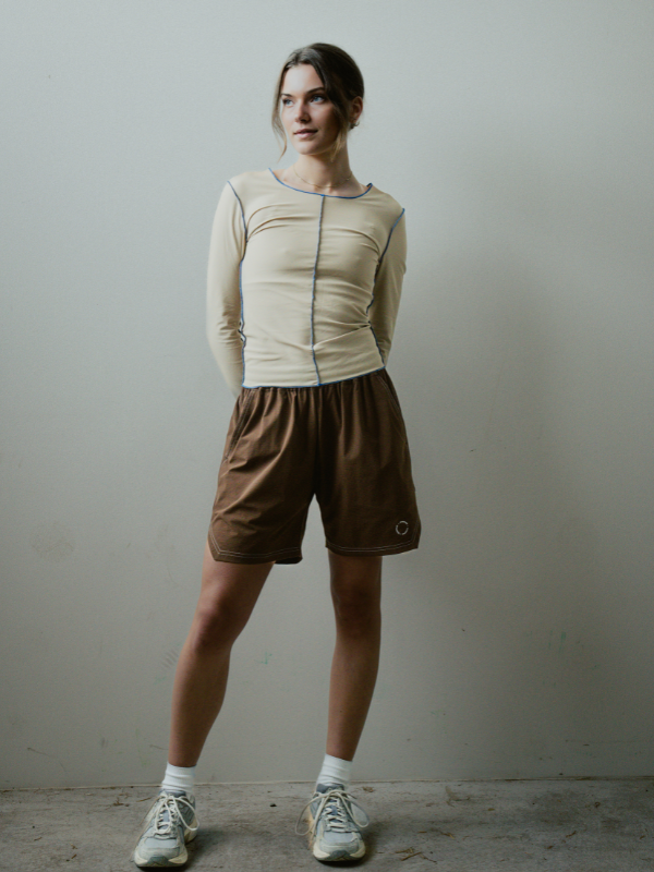 Curl top Nude