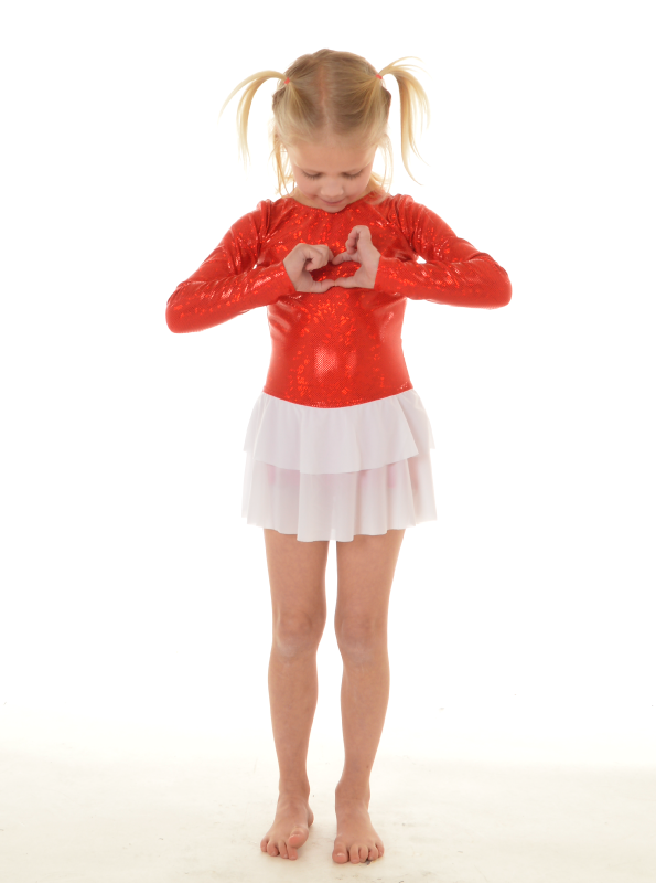 Tulle Leotard with skirt | Red