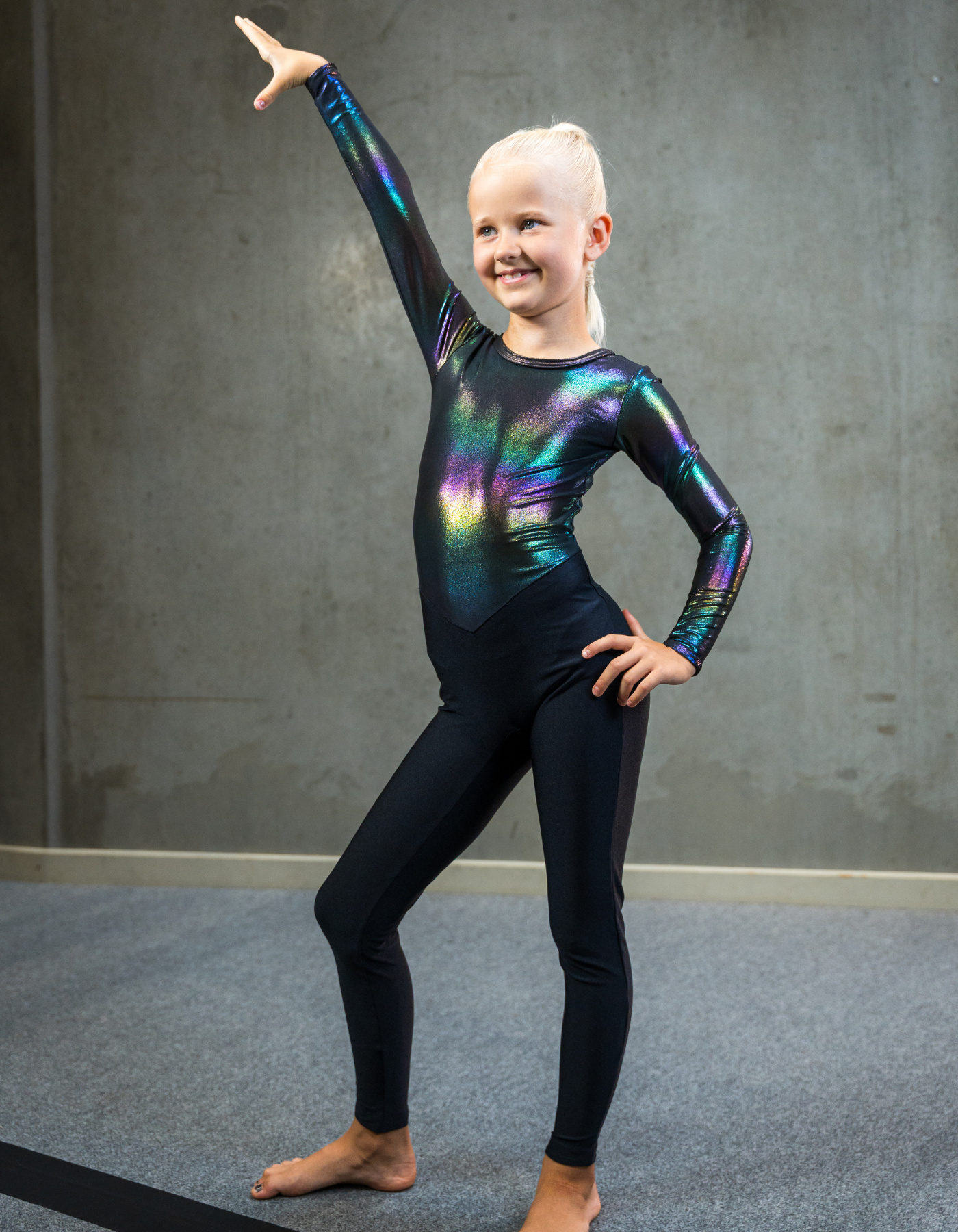 Selma Unitard - Black/Rainbow