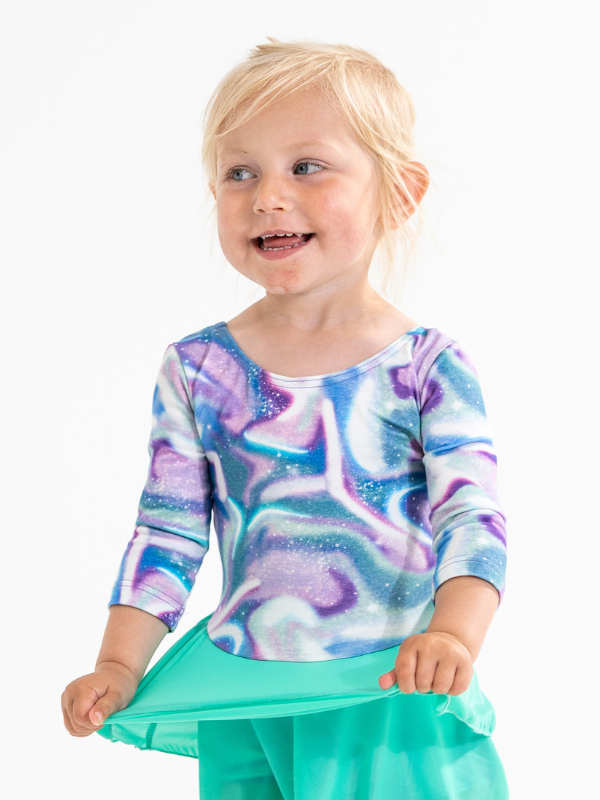 Gymnastic suit | NS-180 Purple space-green