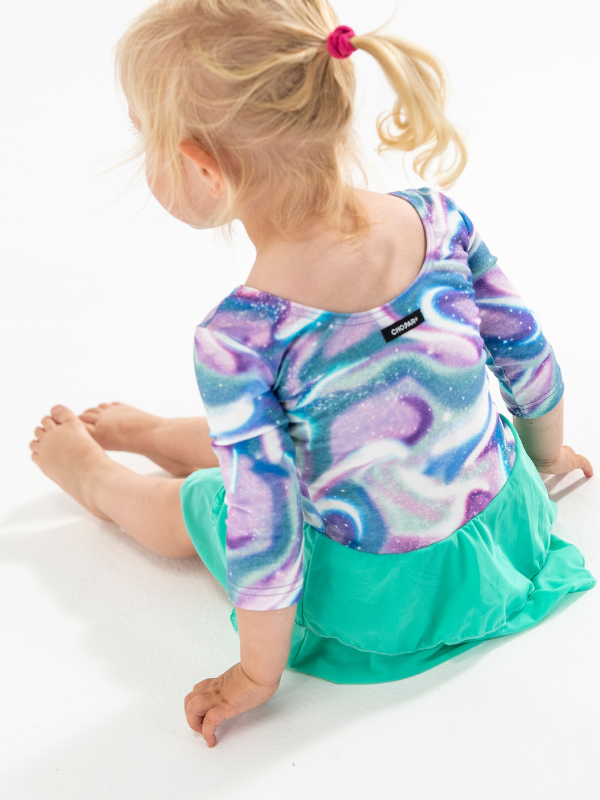 Gymnastic suit | NS-180 Purple space-green