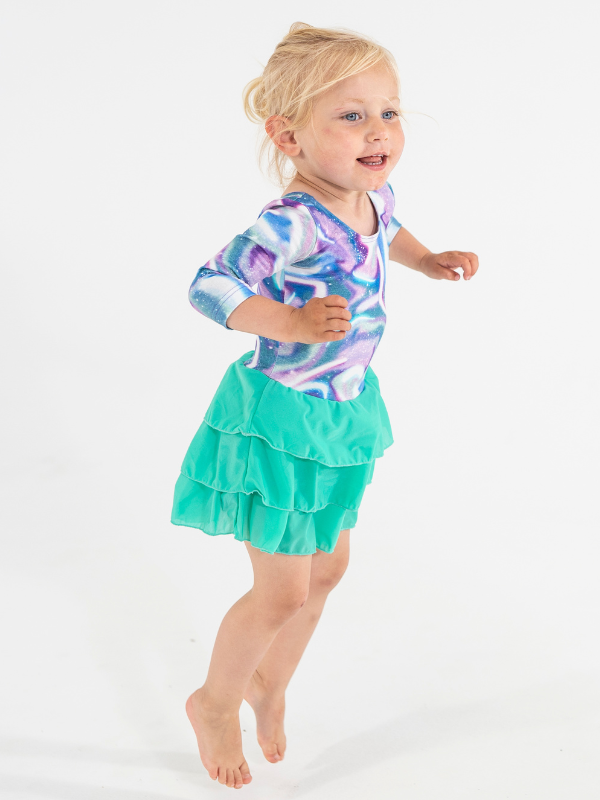 Gymnastic suit | NS-180 Purple space-green