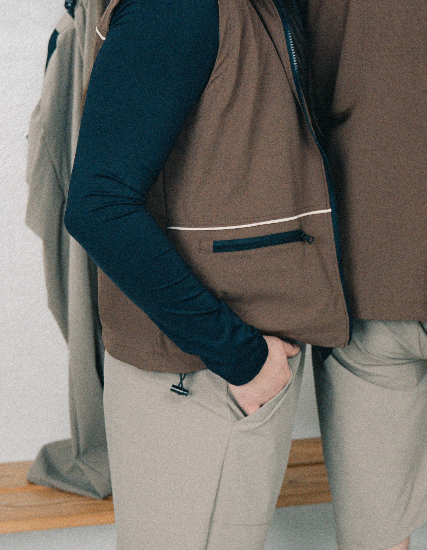 Tech pipe vest | Unisex Brown