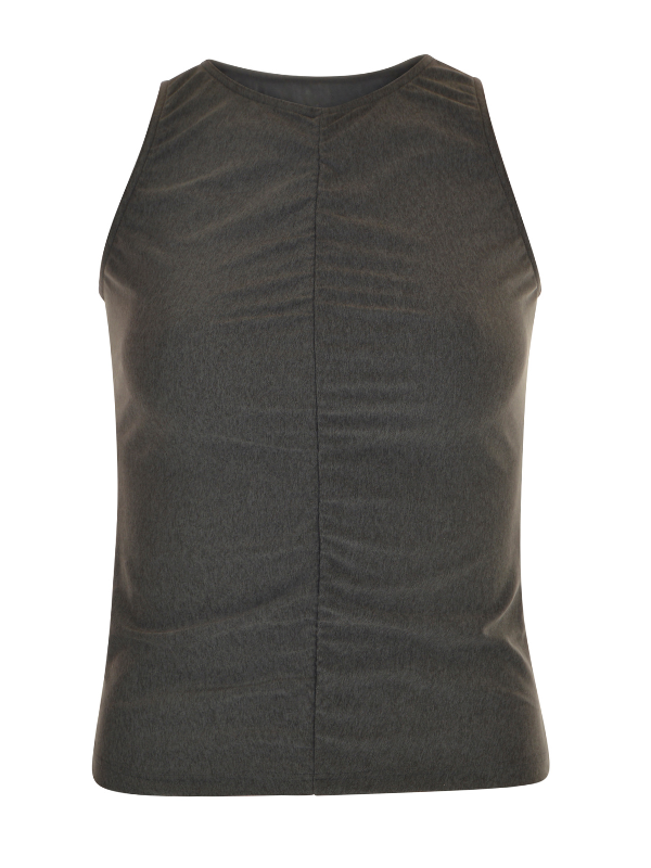 WRINKLE TOP | WOMEN Mørk grå