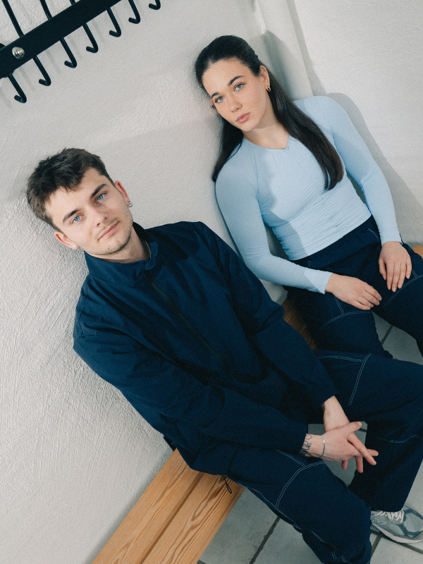Tech 01 full zip | Unisex Navy blue
