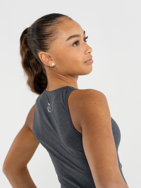 WRINKLE TOP | WOMEN Mørk grå