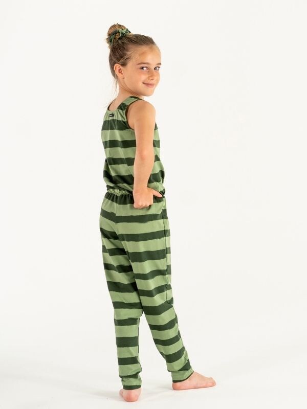 Jumpsuit | NS-159 | Outlet Green Stripes