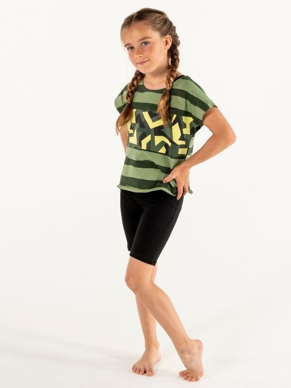 Tee | NS-163 Green Stripes