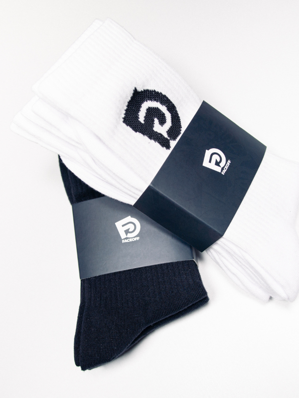 FACEOFF socks | 3-pack White