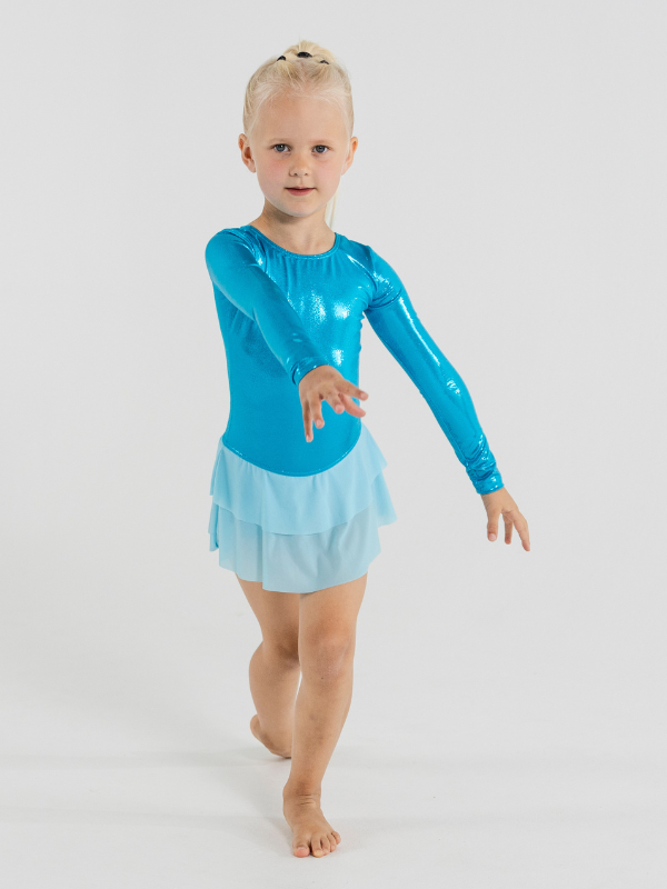 Tulle Gymnastics Leotard | Girls Turquoise