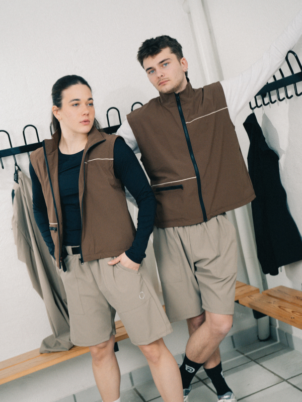 Tech pipe vest | Unisex Brown