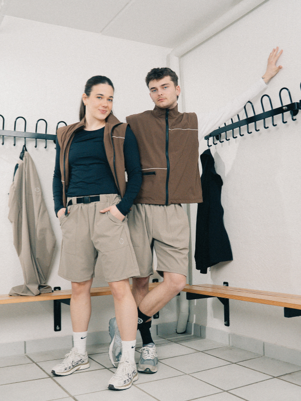 Tech pipe vest | Unisex Brown