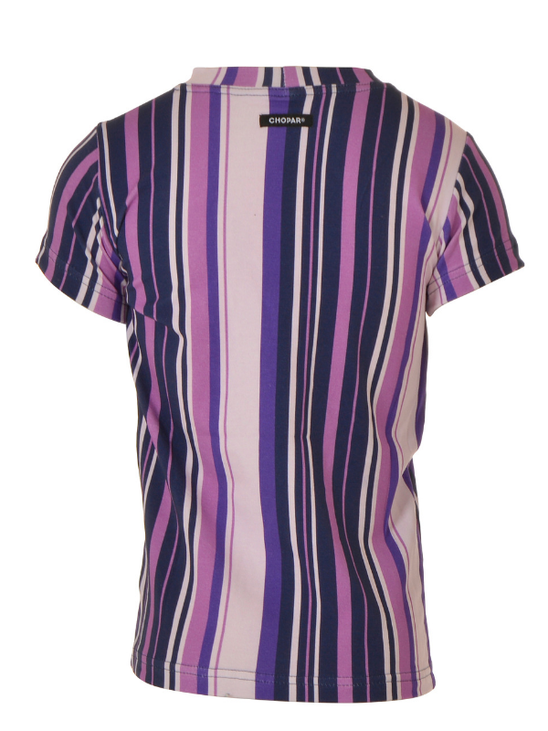 T-shirt | NS-158 | Outlet Purple Stripe