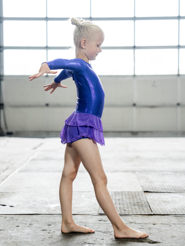 Tulle Gymnastics Leotard | Girls Purple
