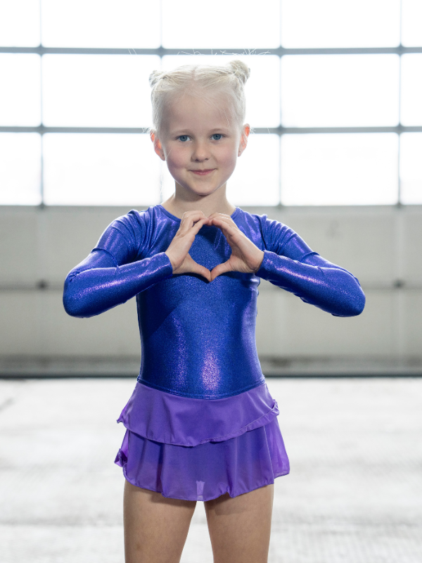Tulle Gymnastics Leotard | Girls Purple