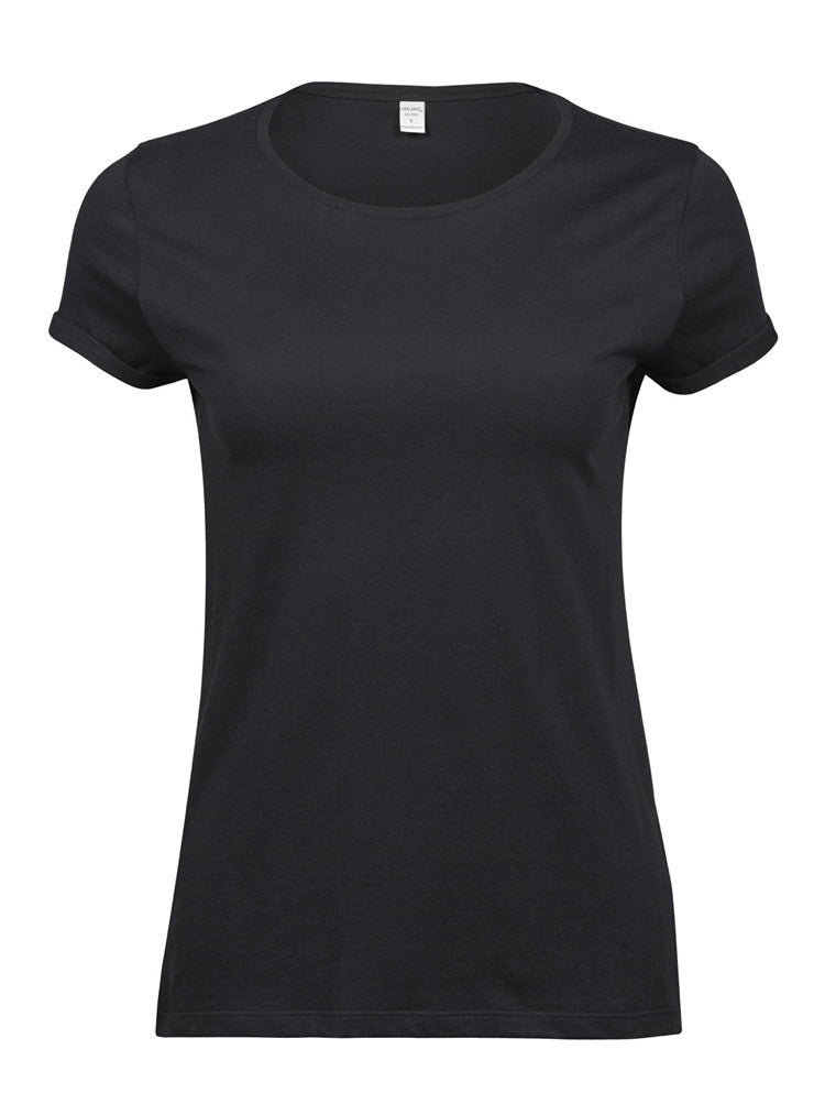 Tee Jays | Roll-Up Tee | Dame Black