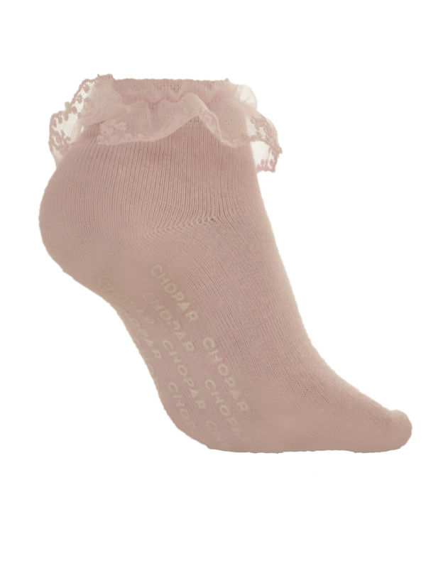 Non-slip socks with lace | 2-pack Rose