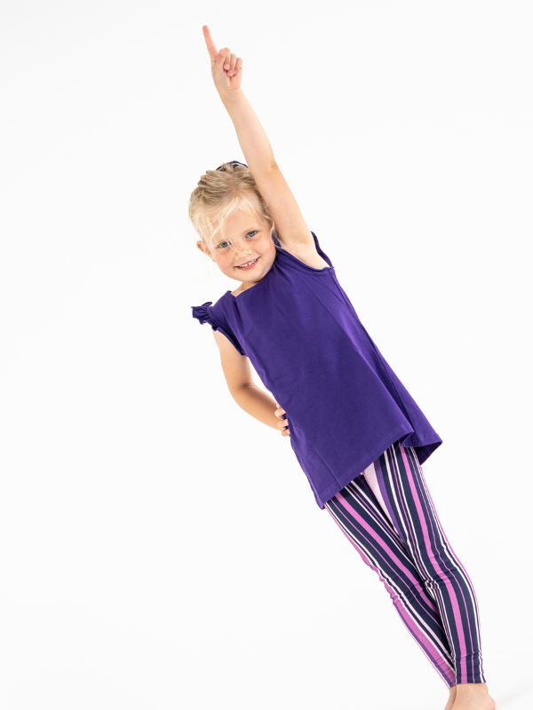 Leggings | NS-142 Purple Stripe