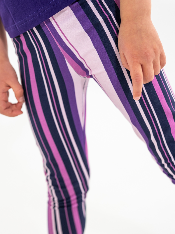 Leggings | NS-142 Purple Stripe