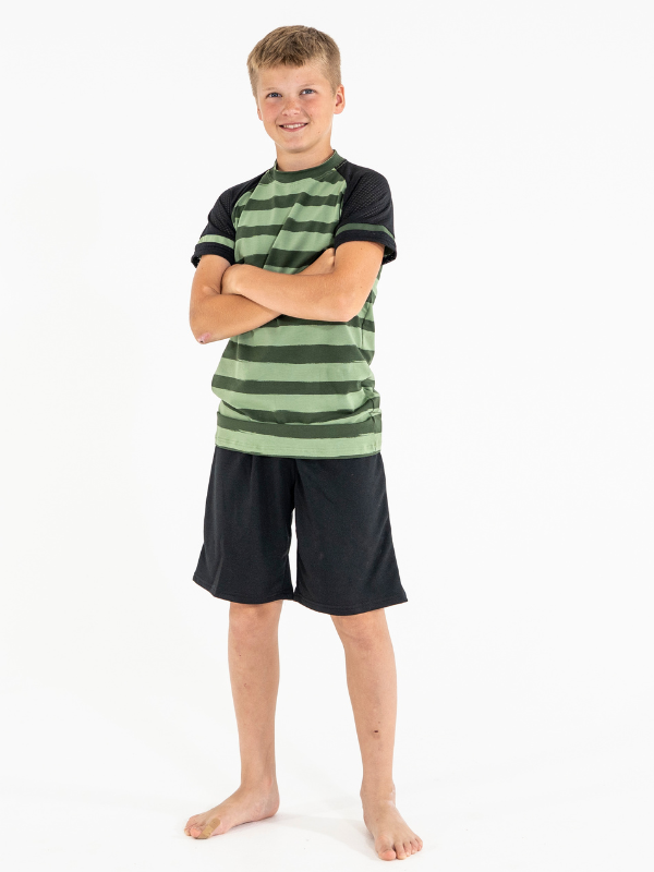 T-shirt | NS-169 | Outlet Green Stripes