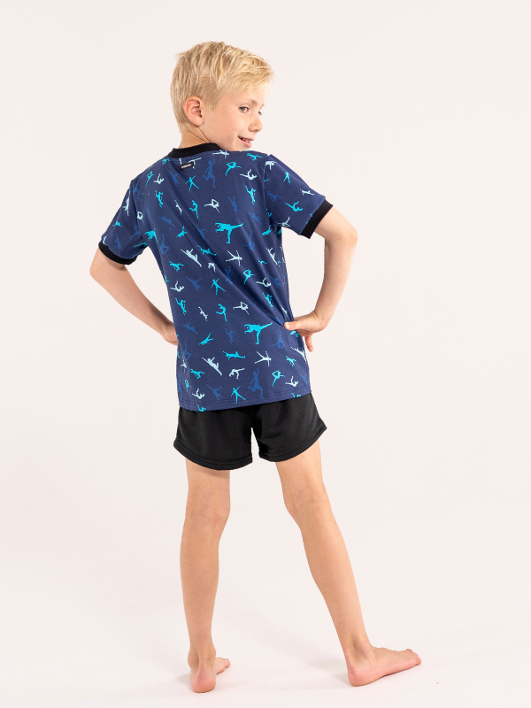 Loose tee | NS-175 Blue gymnast