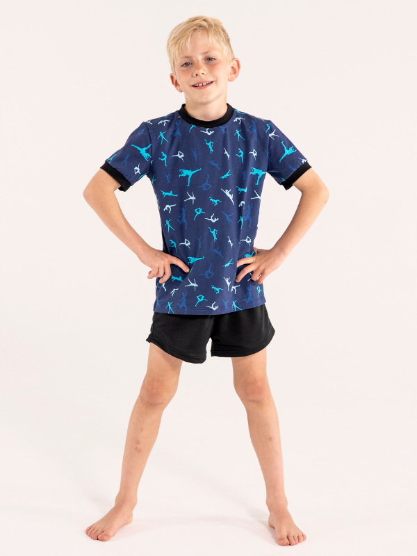 Loose tee | NS-175 Blue gymnast