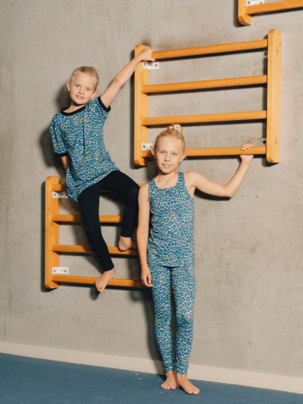 Leggings children | NS-179 Blue Leo