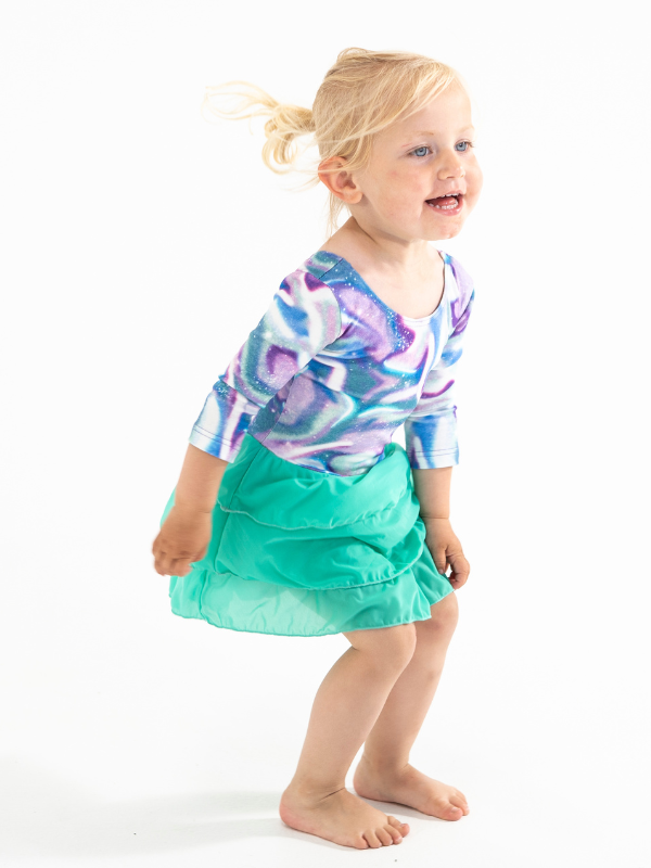 Gymnastic suit | NS-180 Purple space-green