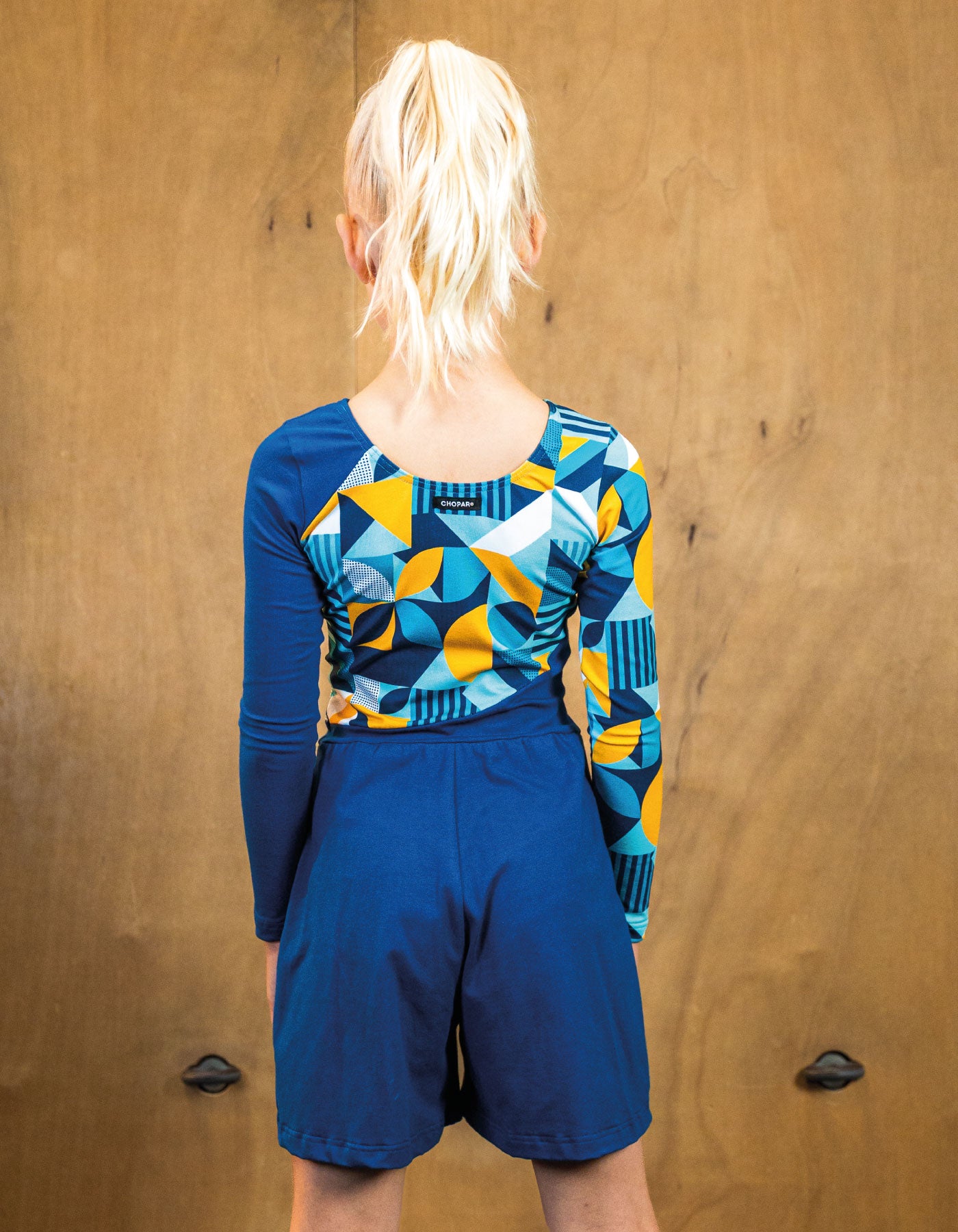 Catsuit | NS-193 Dark Blue / Geometric