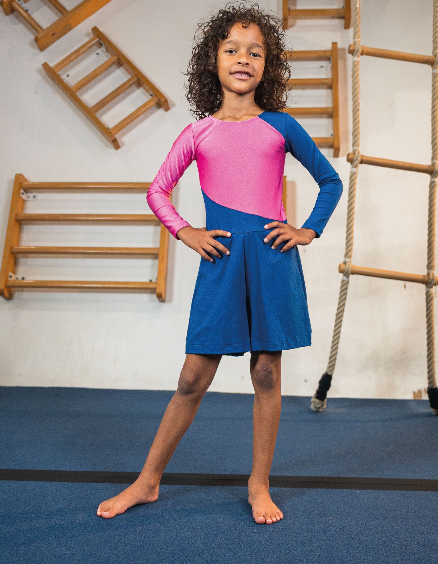 Catsuit | NS-193 Dark Blue / Light Pink