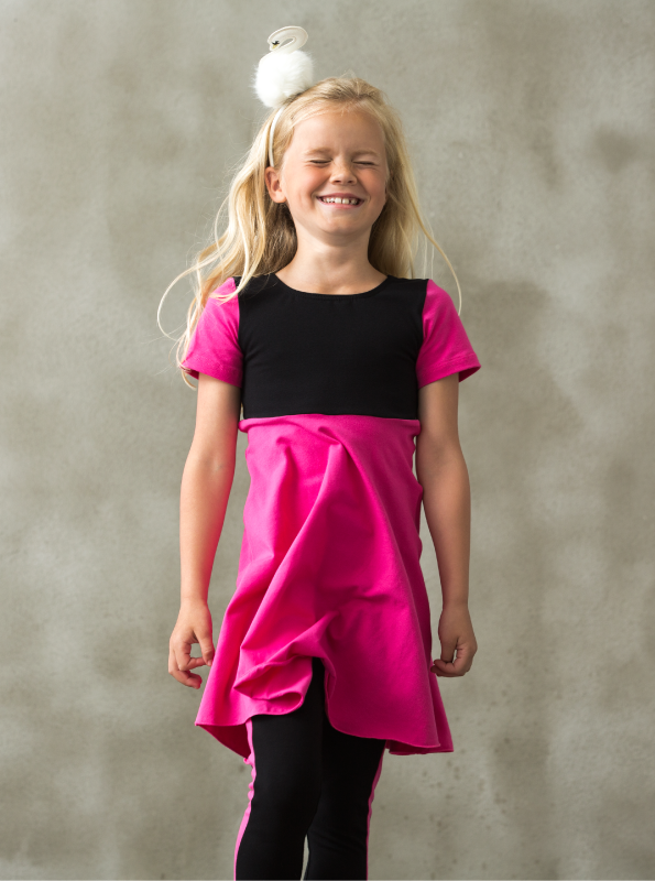 Dress | NS-155 | Outlet Pink-black