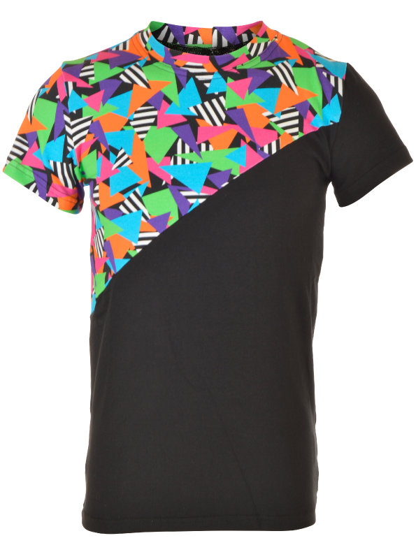 T-shirt | NS-156 Udg Black-Kids Triangle