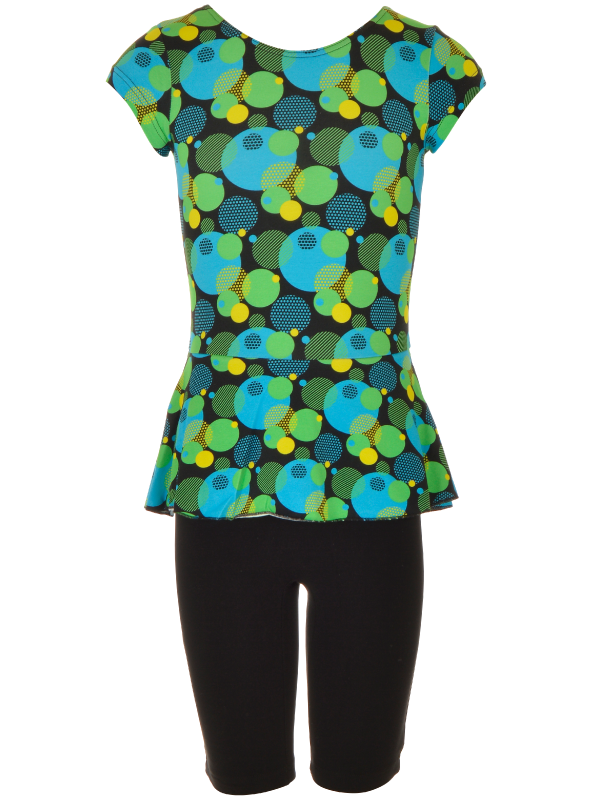 Catsuit Peplon | NS-160 GreenBubbles-Sort