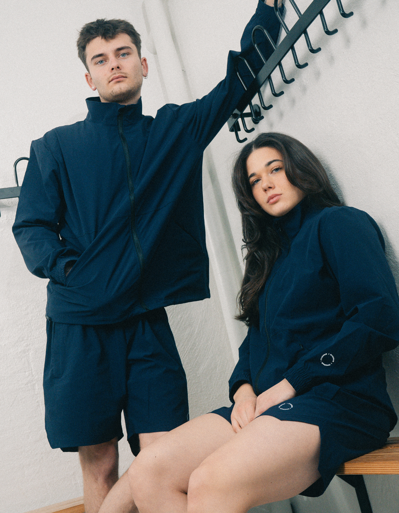 Tech 01 full zip | Unisex Navy blue