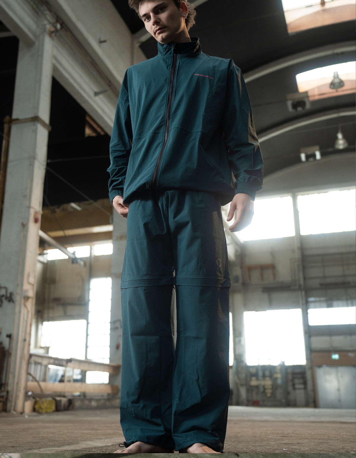 Tech zip-off pants | Unisex Petroleum blue