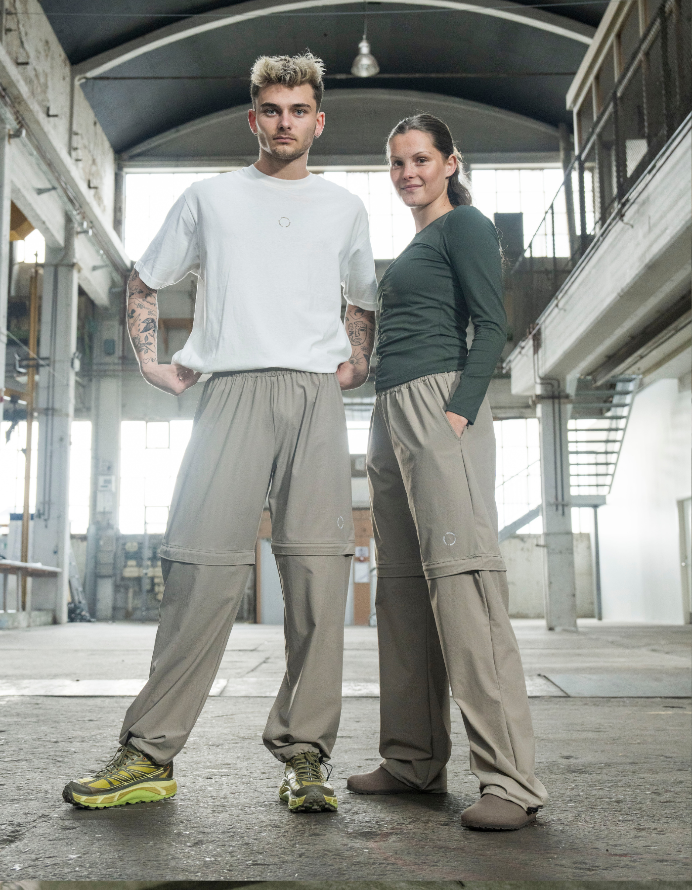 Tech zip-off pants | Unisex Nude 