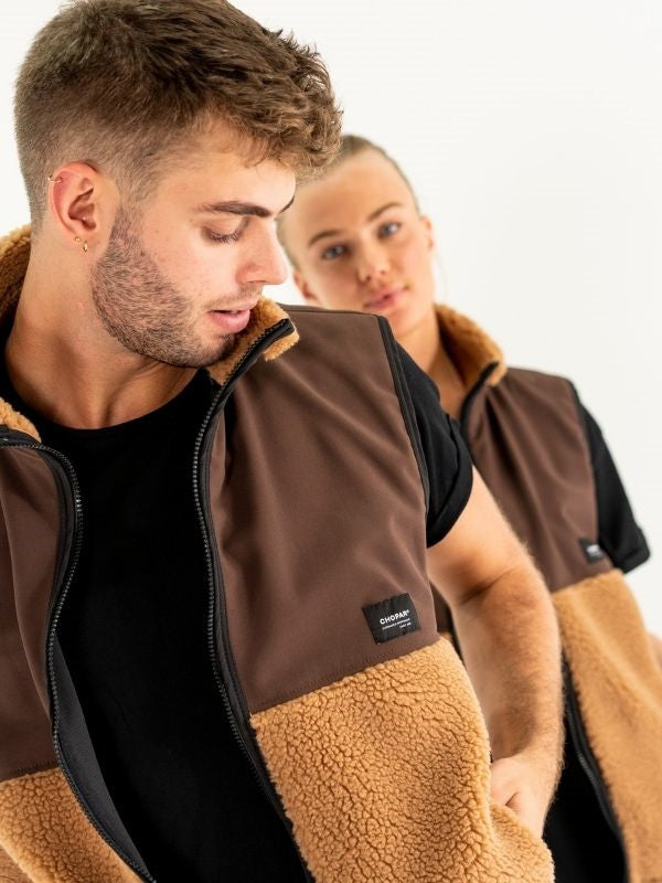 Teddy vest | Unisex Brown