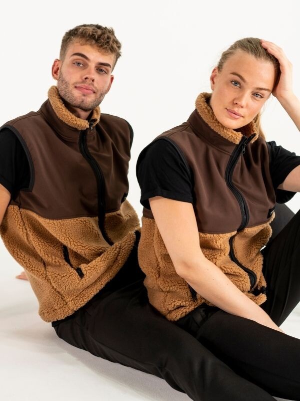 Teddy vest | Unisex Brown