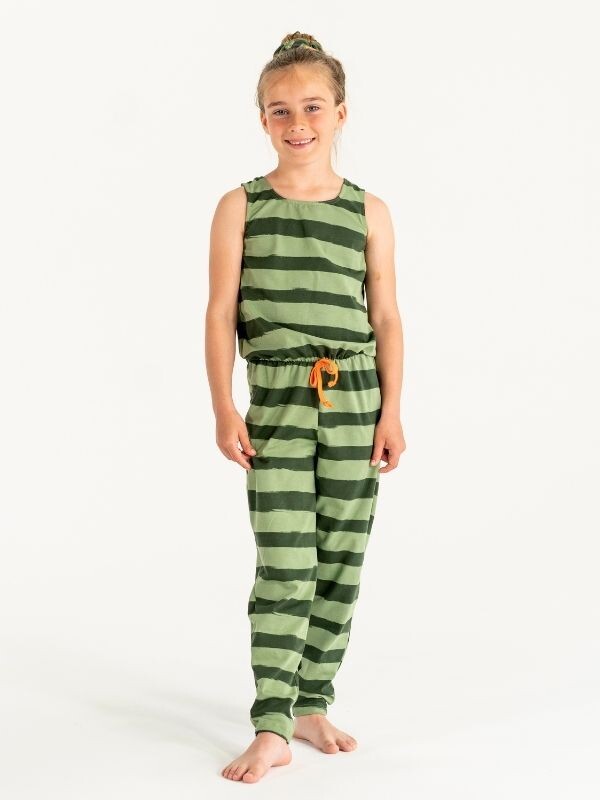 Jumpsuit | NS-159 | Outlet Green Stripes