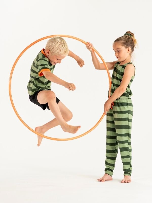 Jumpsuit | NS-159 | Outlet Green Stripes