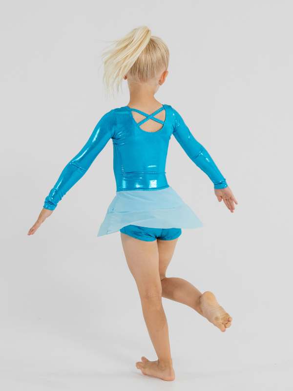 Tulle Gymnastics Leotard | Girls Turquoise